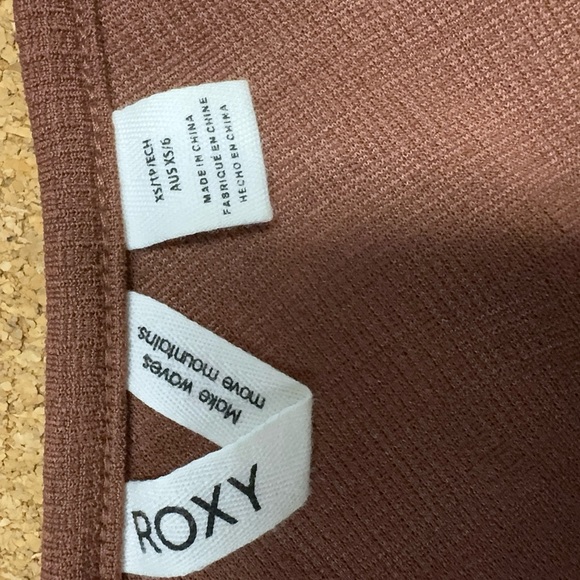 Roxy Good Keepsake XS Mini Dress Brown Cutout Cross Back Coastal Cowgirl Boho Y - Picture 8 of 12